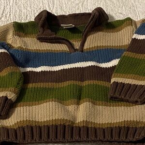 Gymboree Brown and Green Cotton Sweater